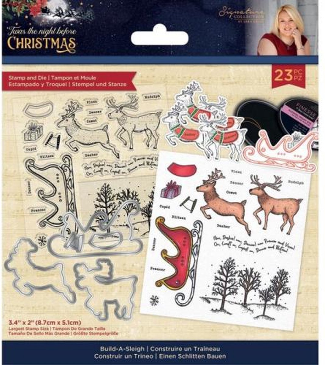 Sara Signature - Twas the Night Before Christmas - Stempel&snijmal - Build-A-Sleigh